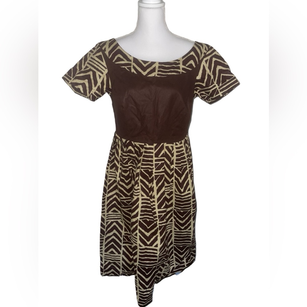 African print custom mid dress